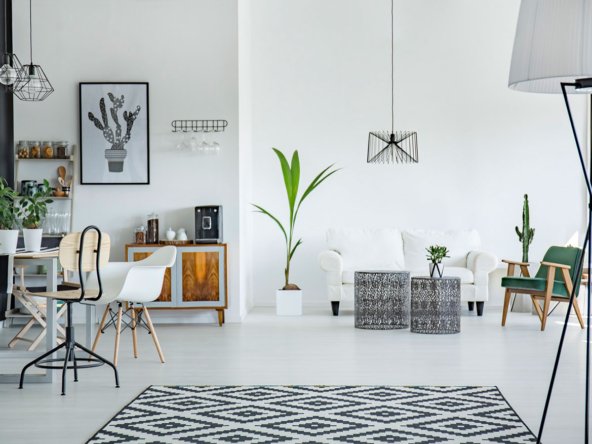 Beautiful White Black TV Lounge -Mainline KW
